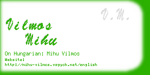 vilmos mihu business card